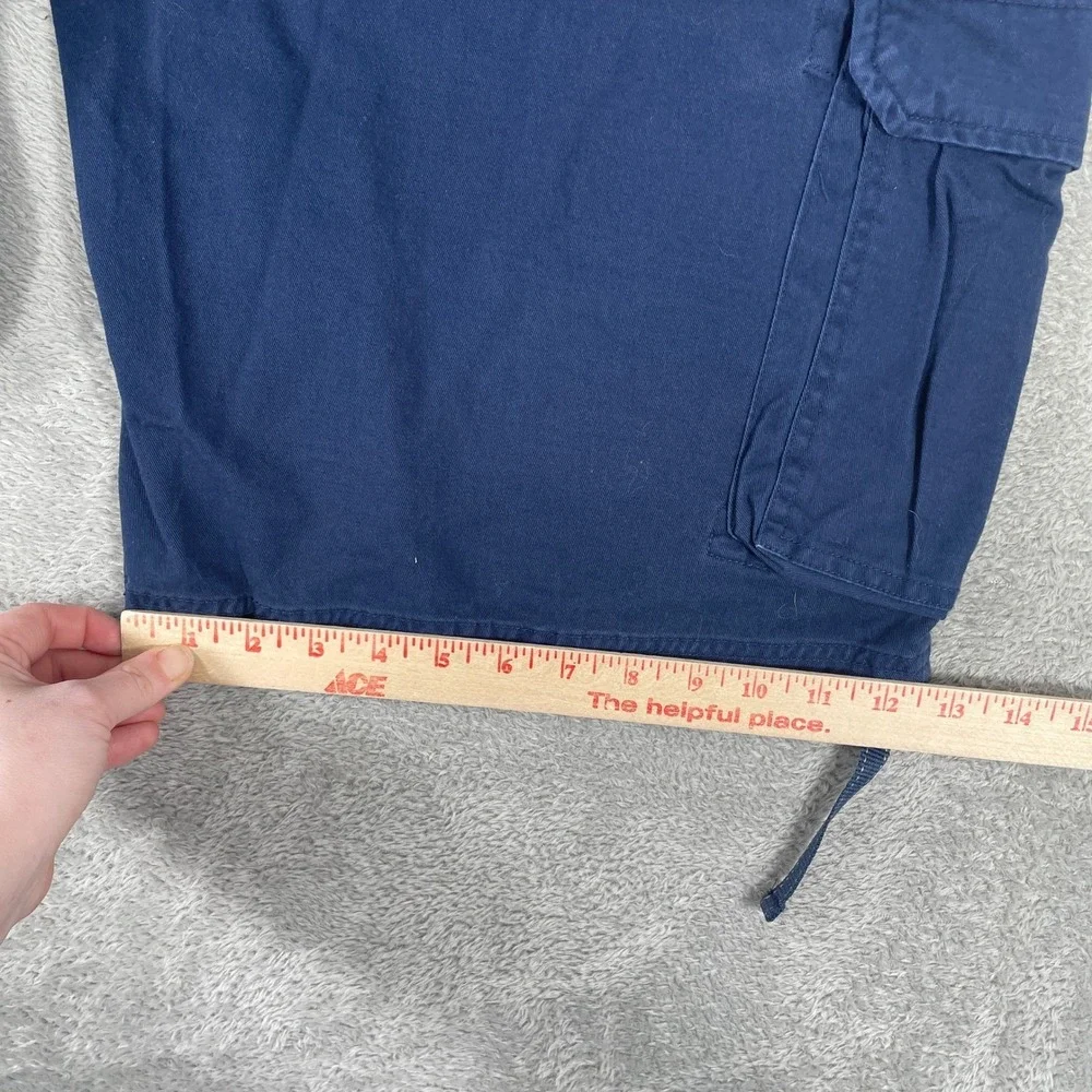 RS Surf Cargo Shorts Mens Large Navy Blue Baggy Skater Y2K Style